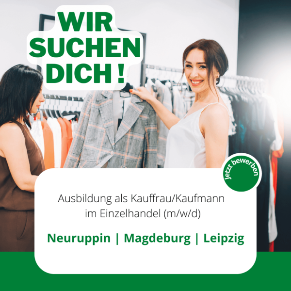 Wir suchen Dich! Ausbildung bei Schneider Moden!