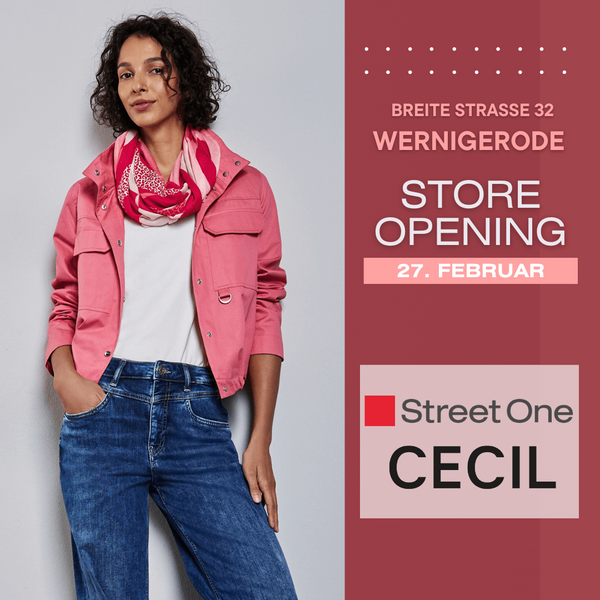 Ankündigung zur Eröffnung des Street One Cecil Ladens am 27. Februar in Wernigerode.